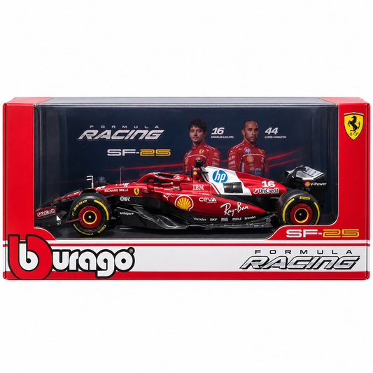 1/18 F-1 2025 FERRARI SF-25  16 LECLERC COM PILOTO